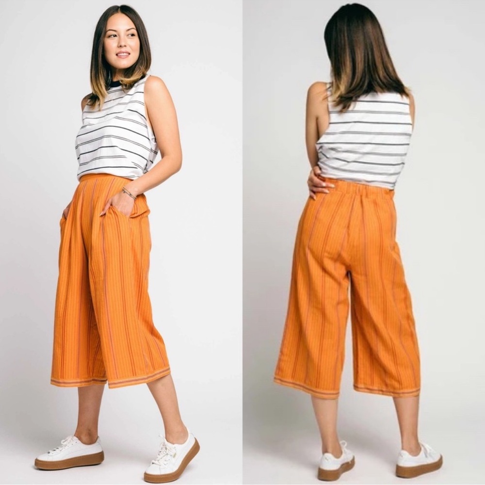 Punjammies‎ by Sudara Neetha Orange Culotte Size Small Boho Hippie Festival